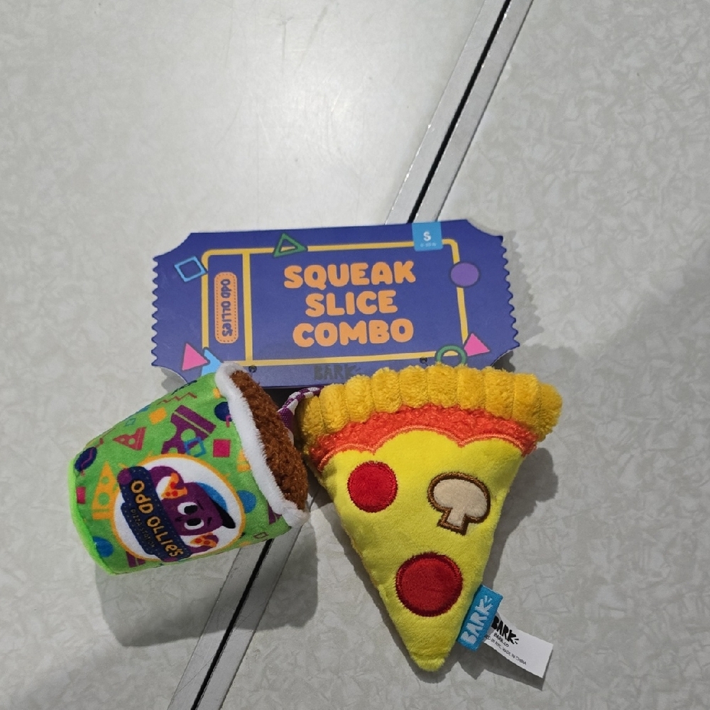 Bark Squeak Slice Combo Dog Toy NWT Size Small 0-20 Pounds